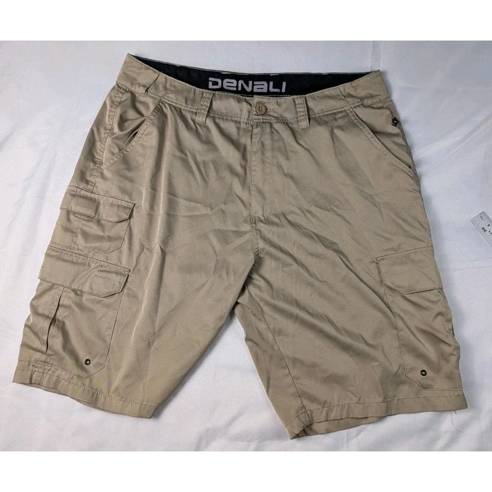 Denali Men's Cargo Shorts Size 36 Sandstone Performance Stretch Hiking